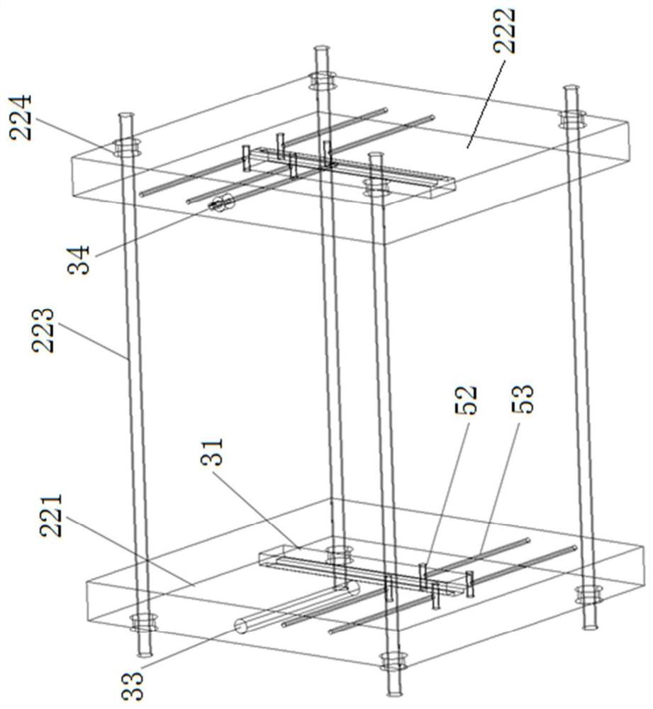 A test device and test method for hydraulic splitting of concrete members under triaxial stress