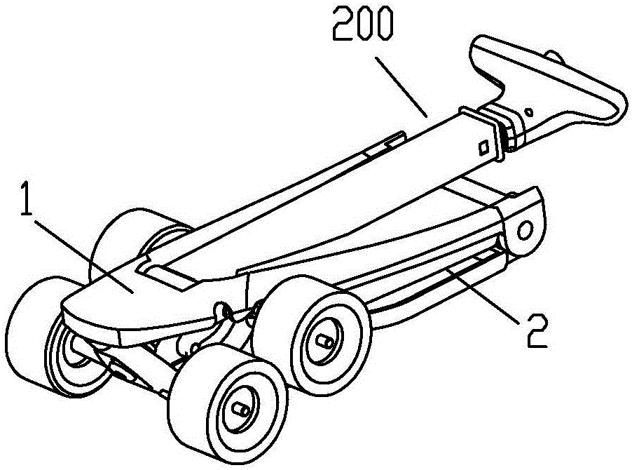 Portable scooter with foldable pedal