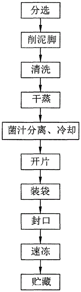 A kind of raw juice quick-frozen wild edible mushroom processing technology