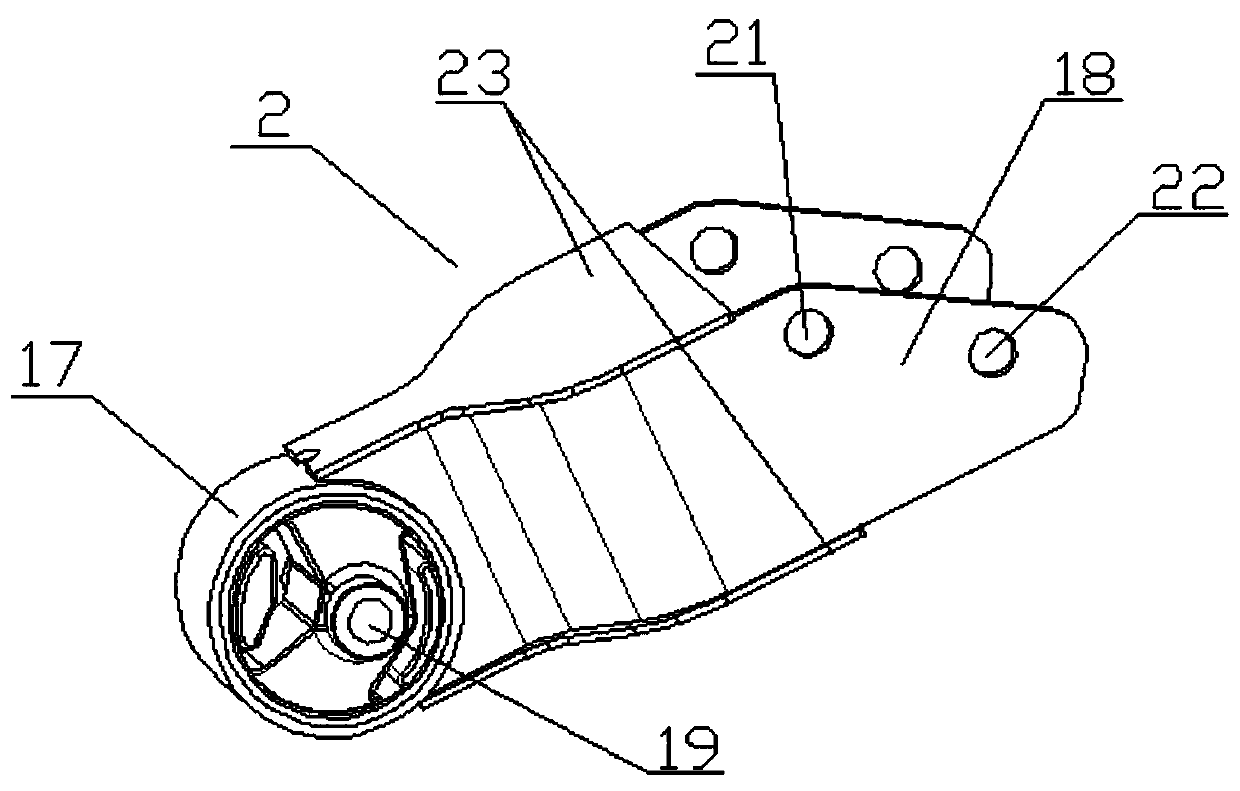 Checking fixture for automobile engine left/right rear suspension