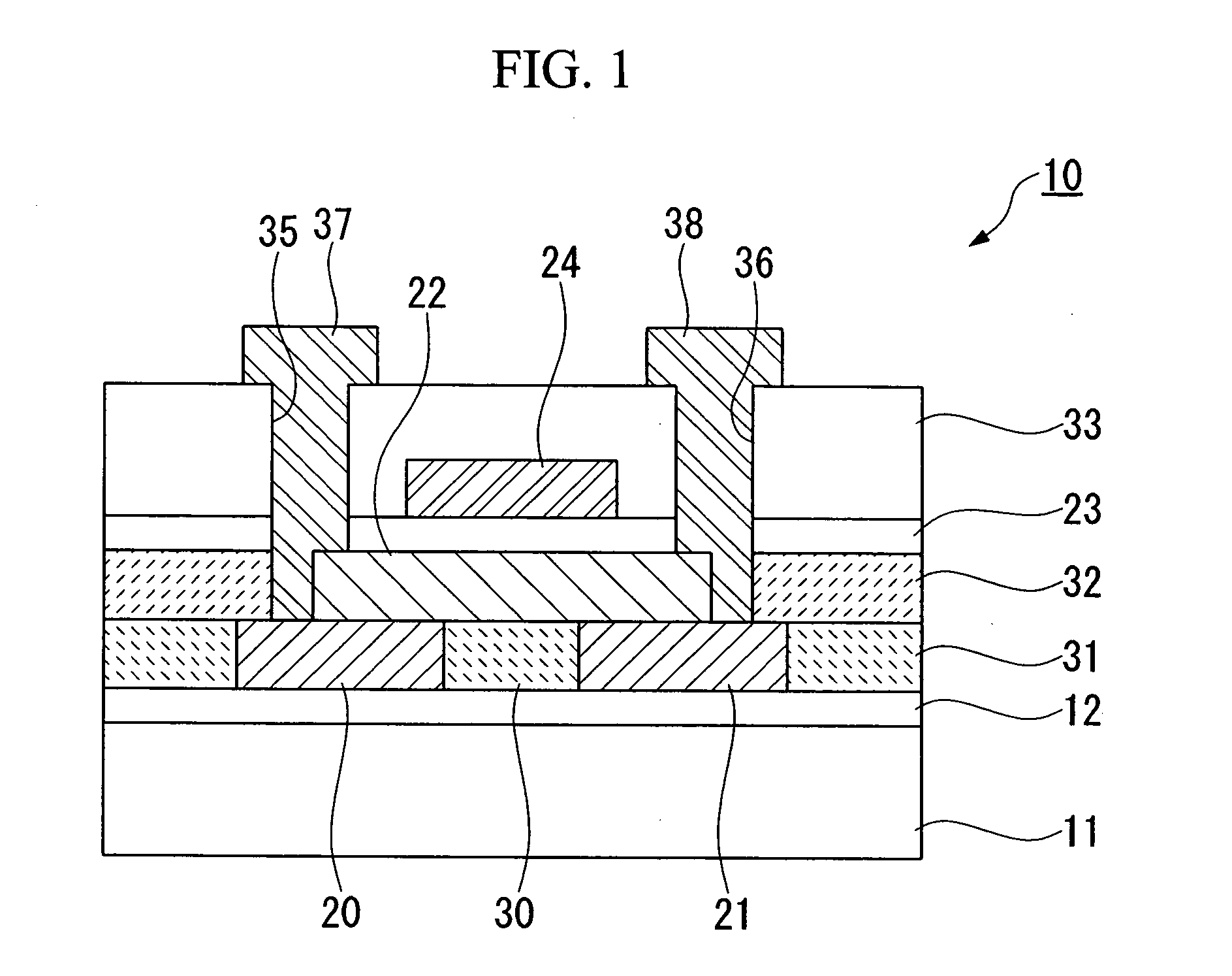 Transistor, integrated circuit, electro-optic device, electronic instrument and method of manufacturing a transistor