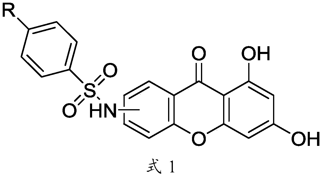 Xanthone sulfonamide derivatives, preparation method and application thereof
