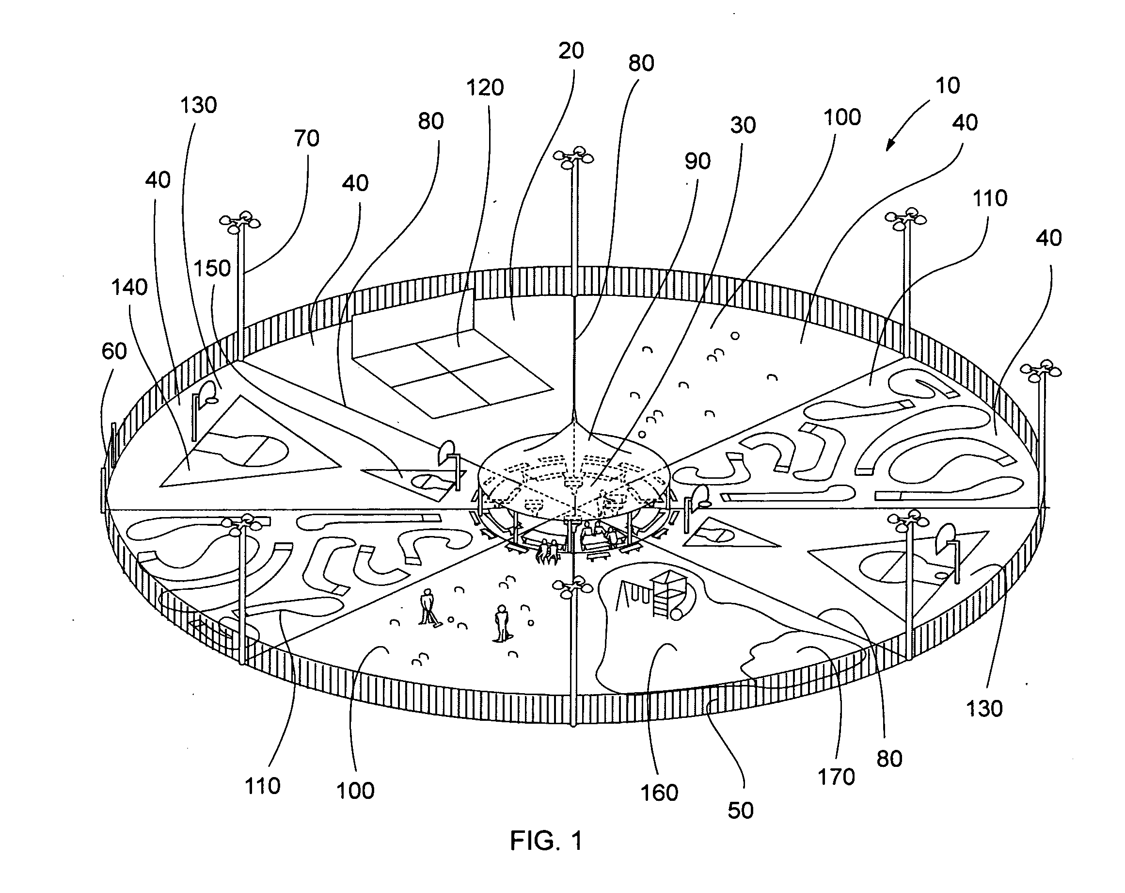 Segmented observable activity enclosure and method of use