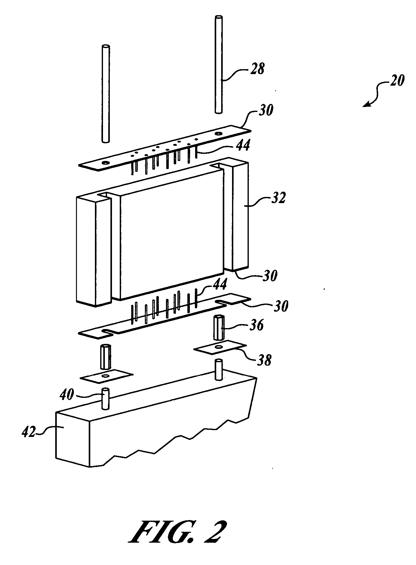 Shear wall attachment assembly and method of use
