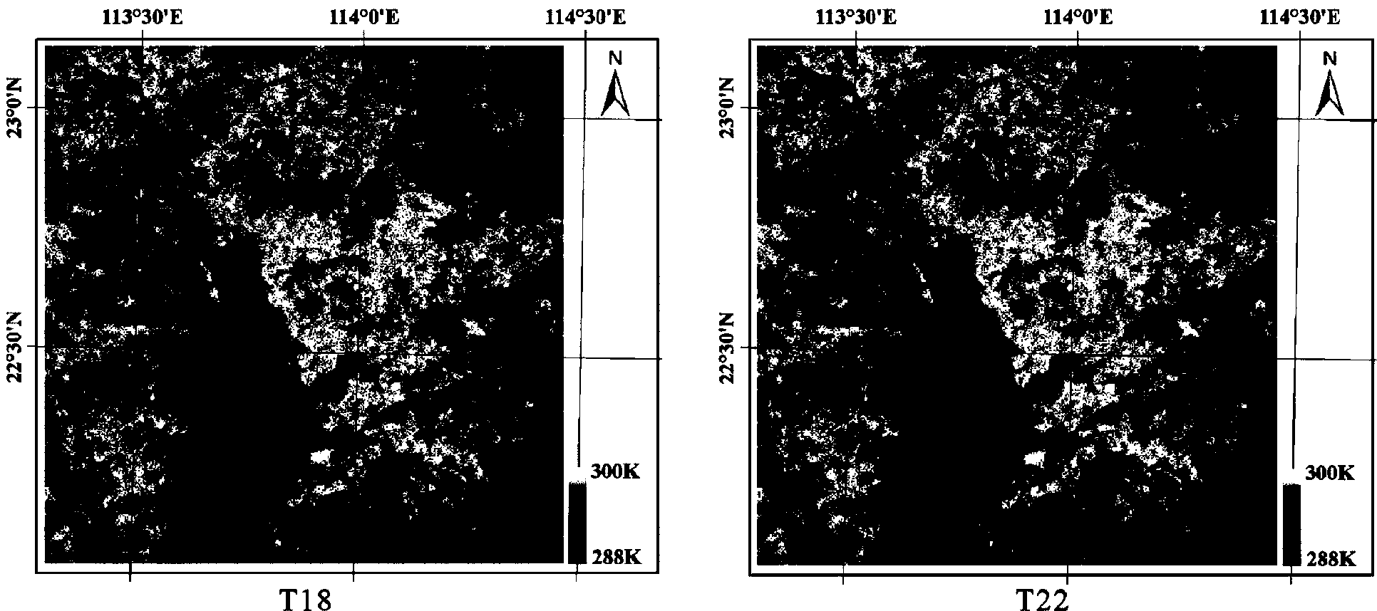 Land surface temperature inversion method based on spatio-temporal information of paired HJ-1B images