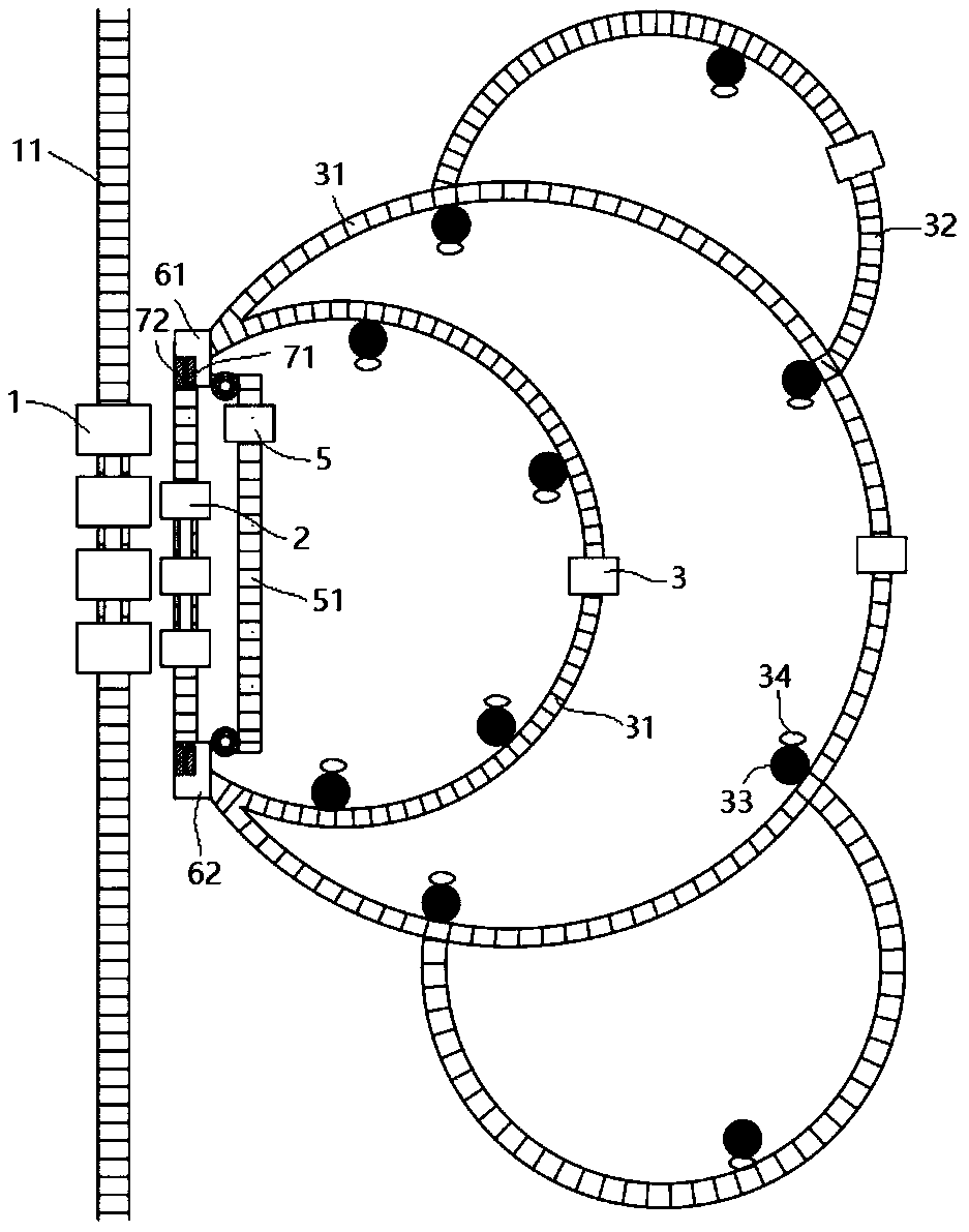 Scattered platform type train operation system