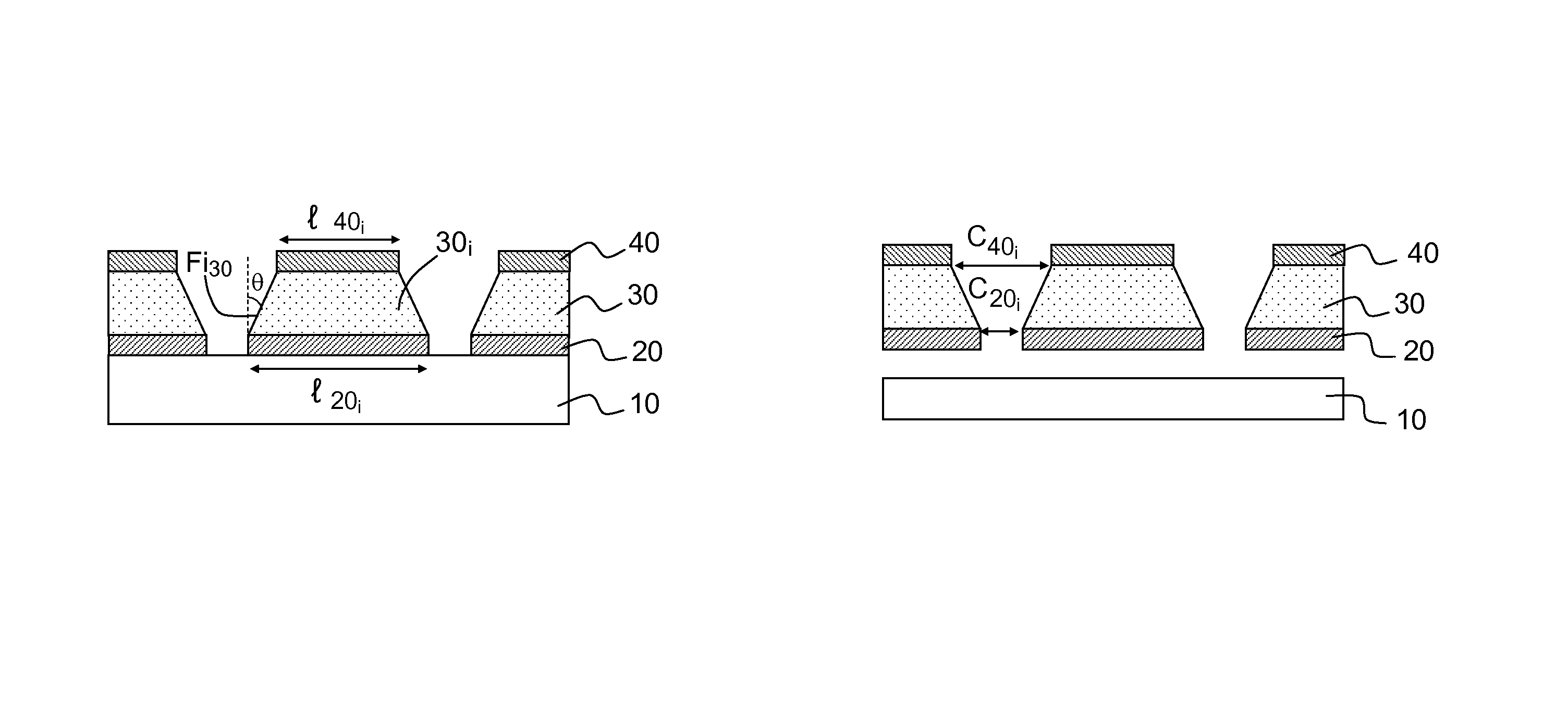 Process for producing an acoustic device having a controlled-bandgap phononic crystal structure