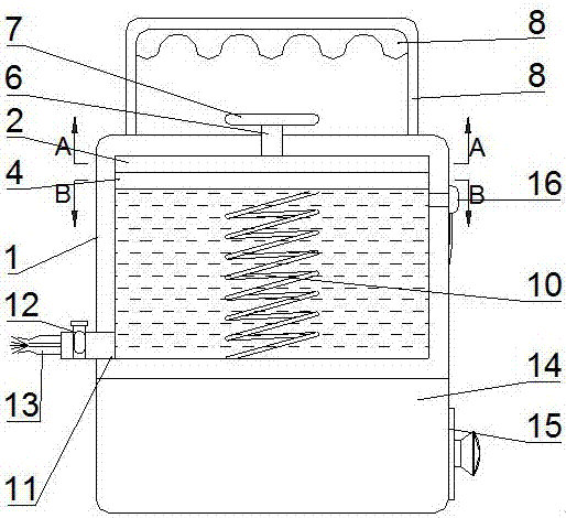 Portable spraying device for liquid paint