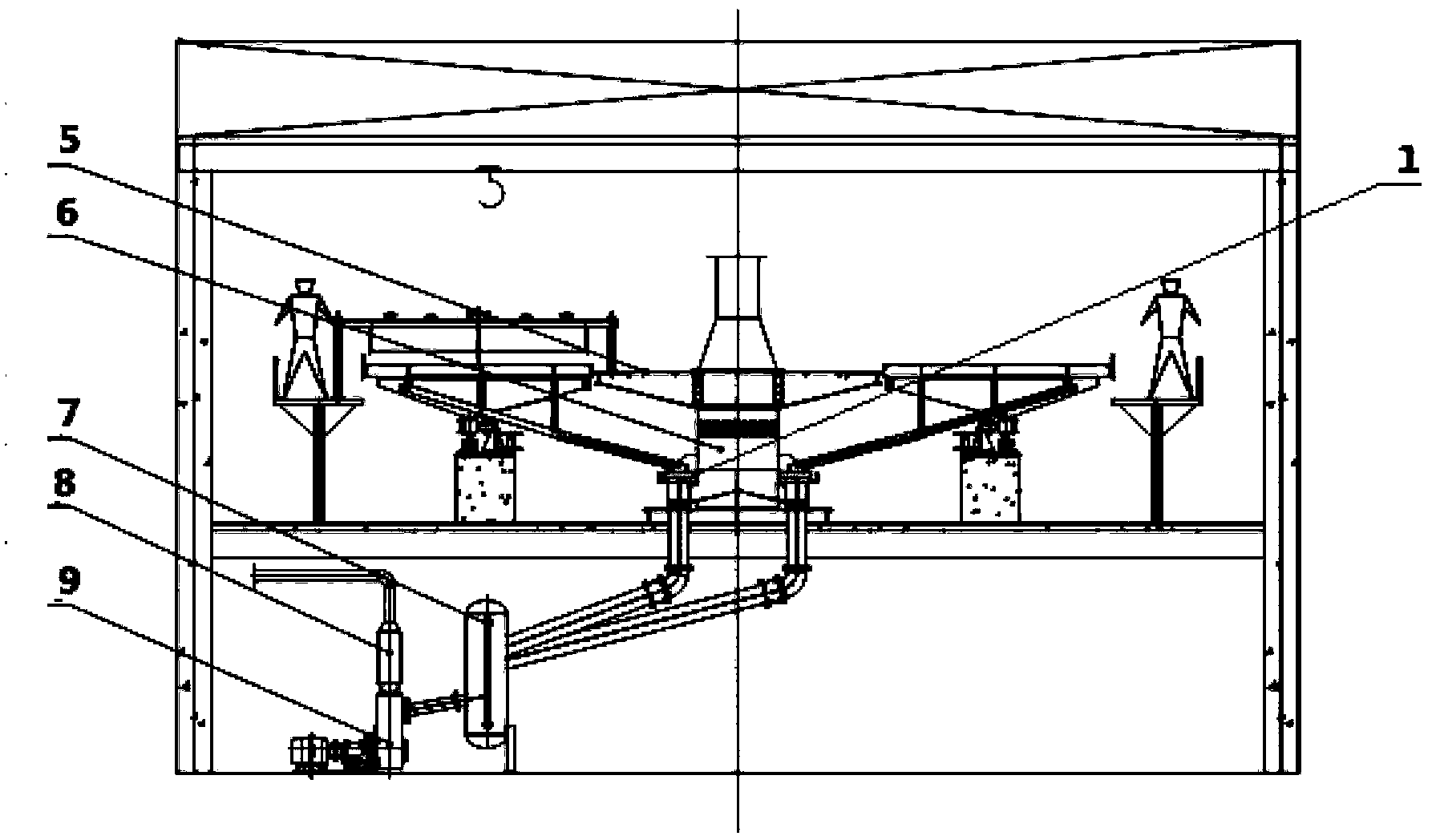 A rotary table filter gas-liquid distribution valve