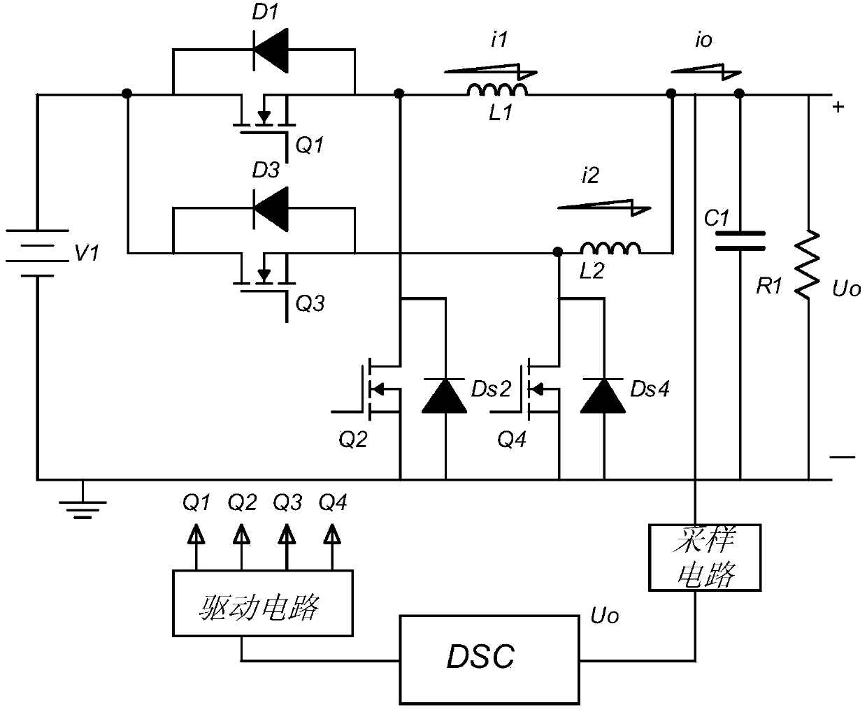 Digital voltage regulating module with high fractional load efficiency and high dynamic characteristic