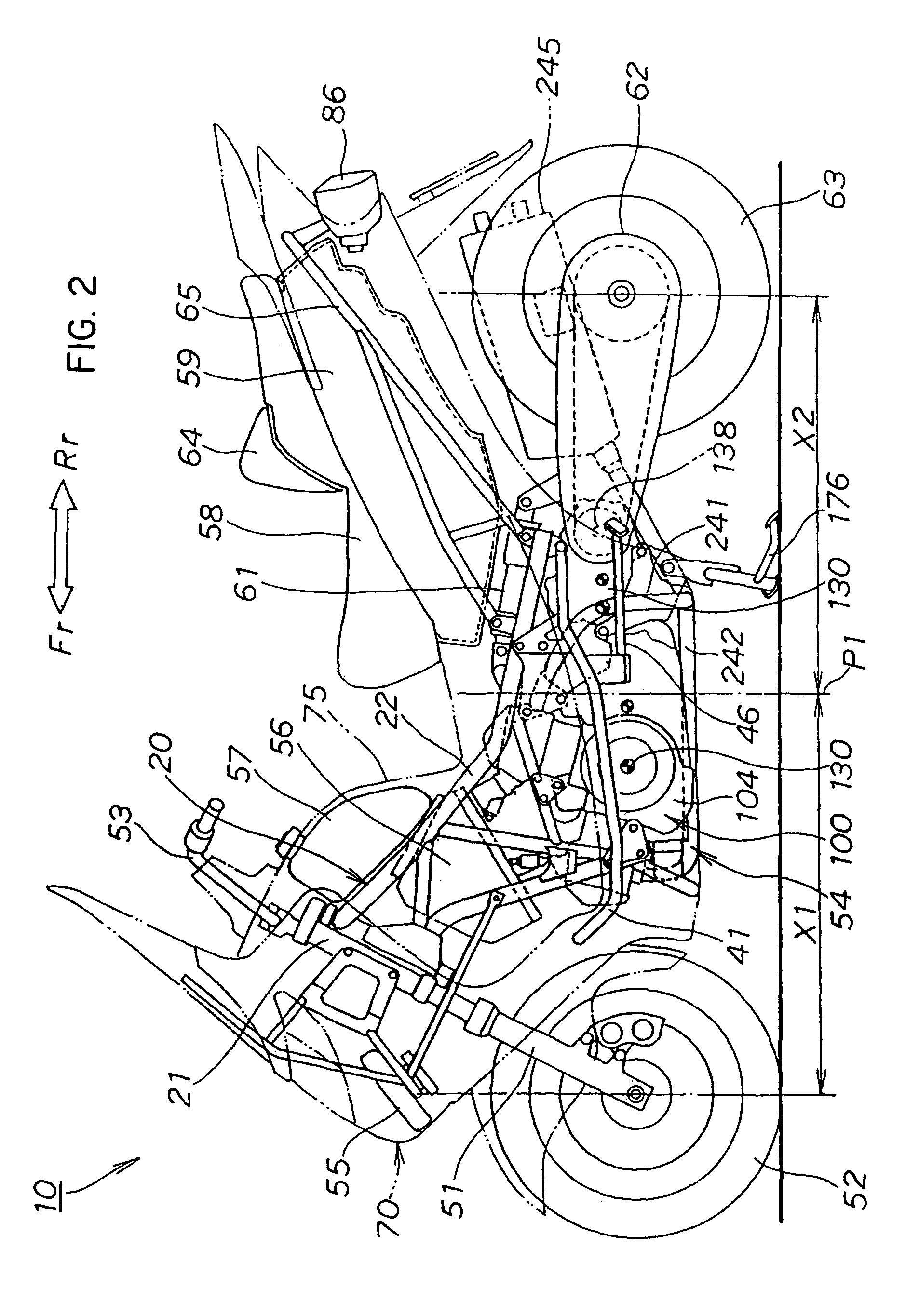 Engine mounting structure of low floor type vehicle