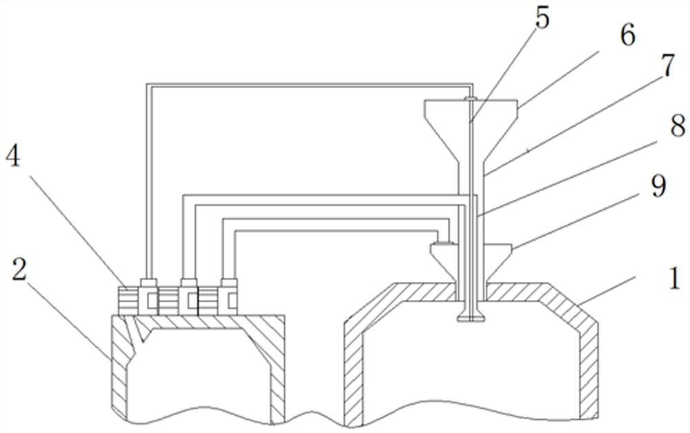 Pure oxygen smelting device of flash furnace and using method of pure oxygen smelting device