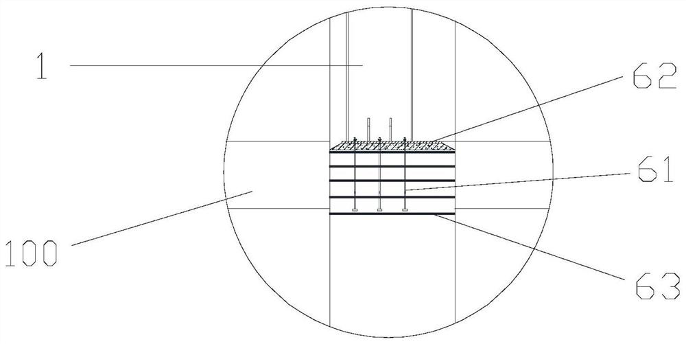 Large-span step-by-step cantilevered diagonal bracing structure and its construction method based on pull-up and bottom-embedded structures