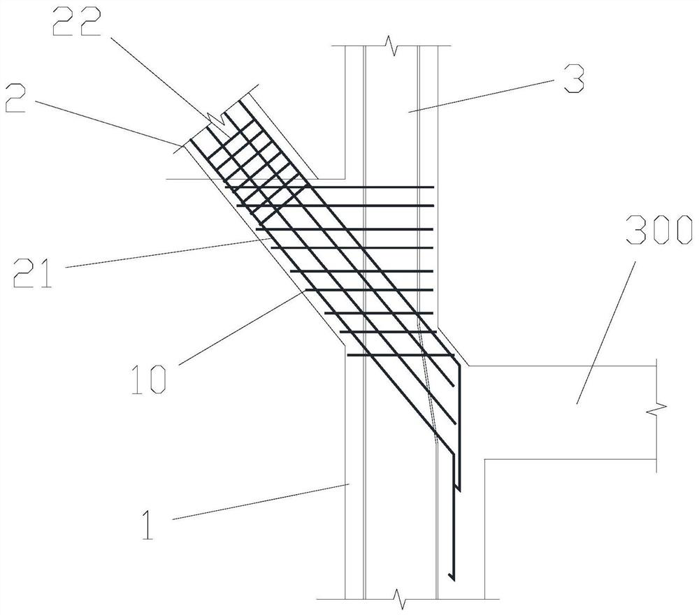 Large-span step-by-step cantilevered diagonal bracing structure and its construction method based on pull-up and bottom-embedded structures