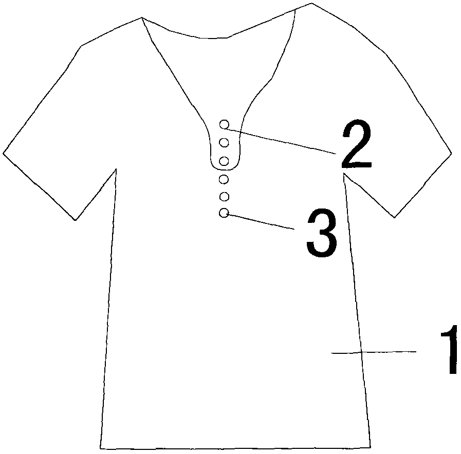 Short-sleeved shirt with buttons and capable of resisting various acid and alkali chemical corrosion
