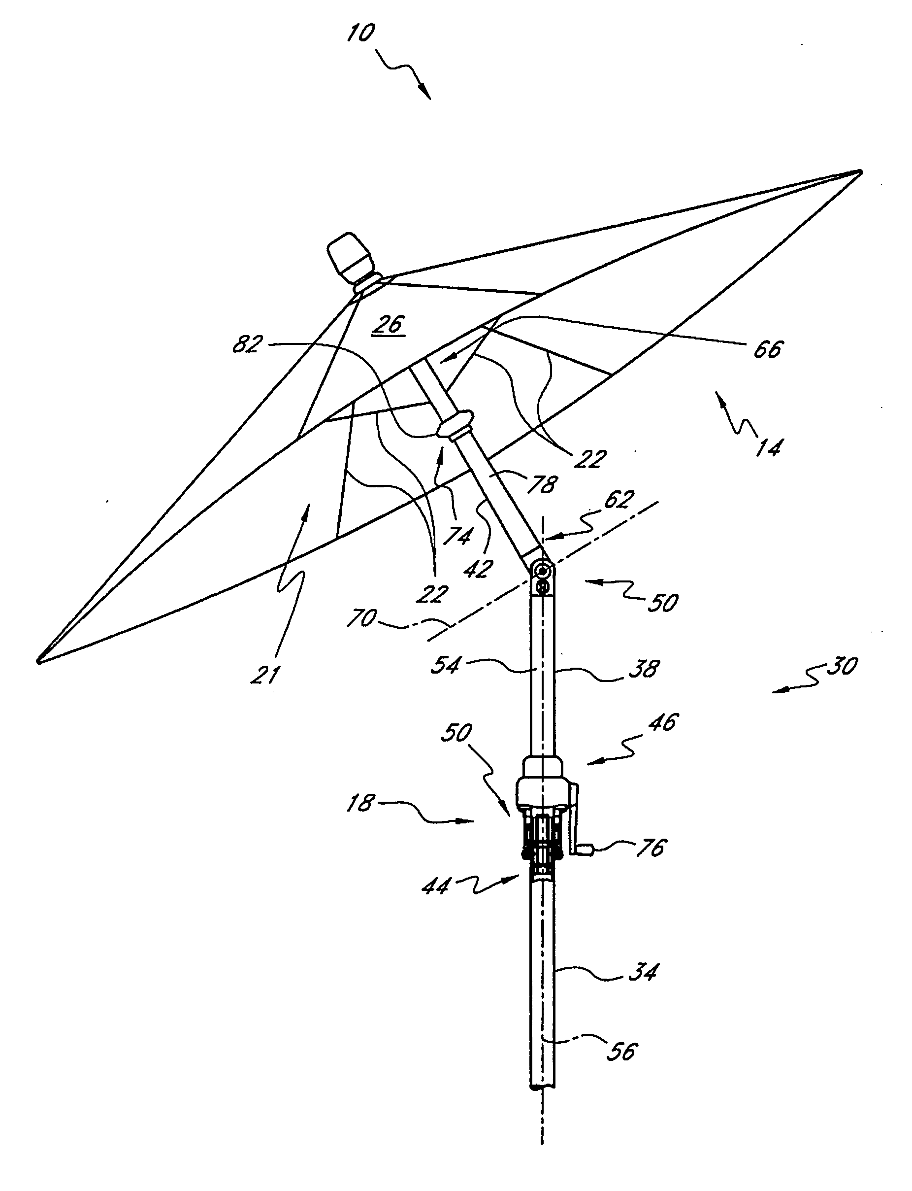 Umbrella with rotation mechanism