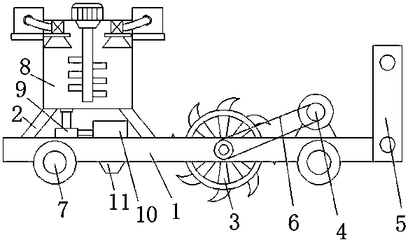 Hole-digging and fertilizer-applying device and method for planting of fruit trees