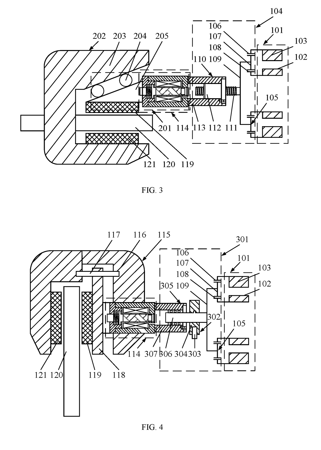 Hybrid brake-by-wire system using a motor-magnetostrictive actuator combination