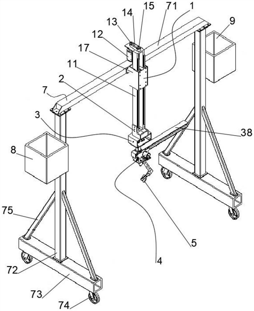 Track suspension type multifunctional orchard mechanical device