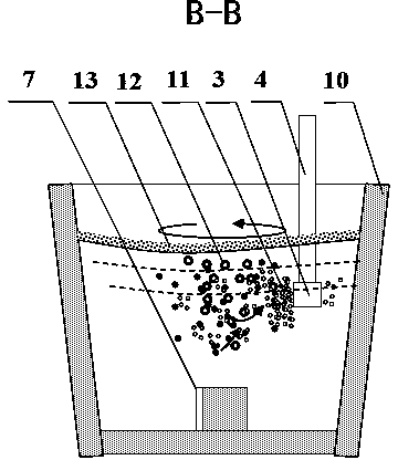 Method of purifying molten steel in tundish by gas vortex and molten steel purification device