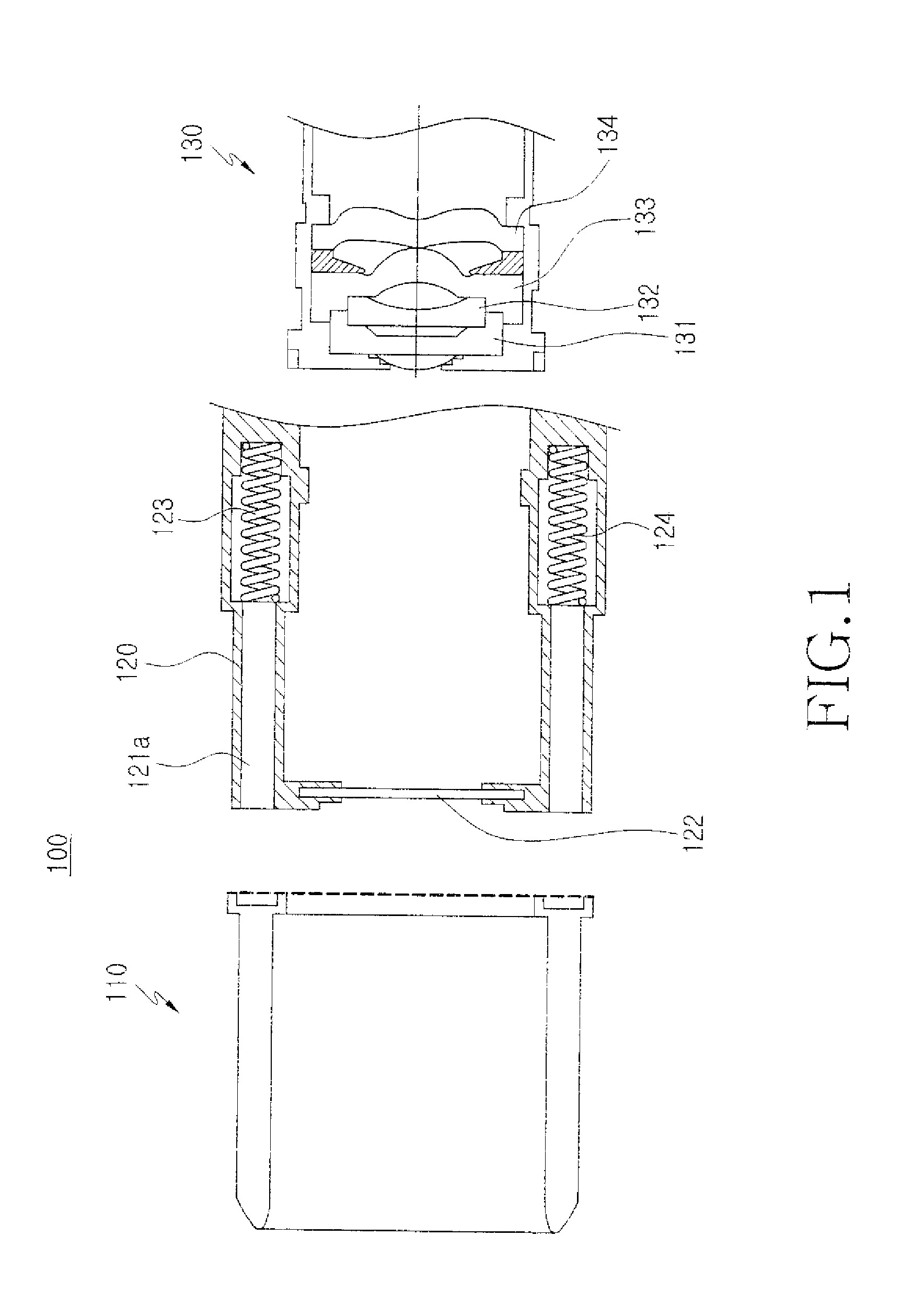 Camera and portable electronic device using the same