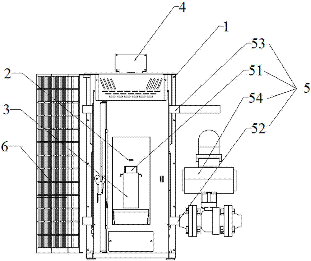 Wood particle combustion furnace