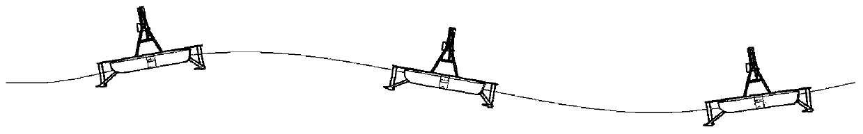 Natural-energy-driven wing-rudder linkage long-endurance twin-hull unmanned boat