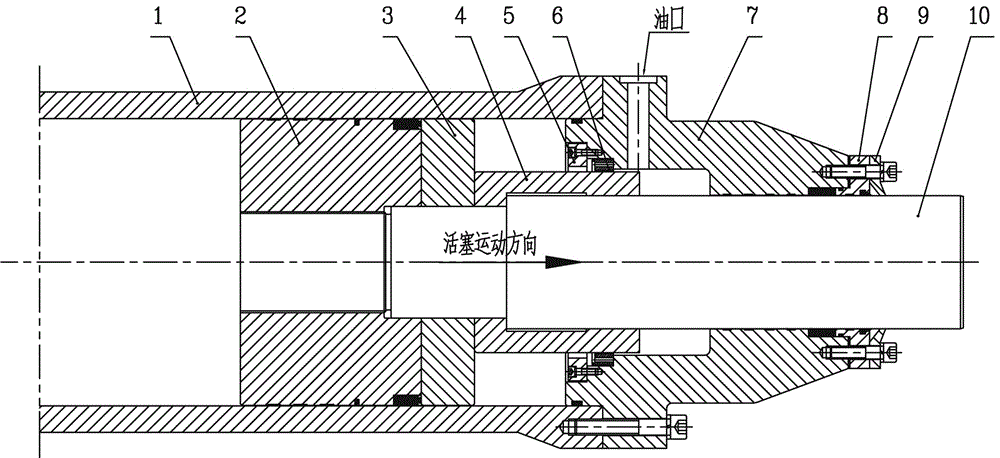 Hydraulic hoist oil cylinder buffering device and operation method