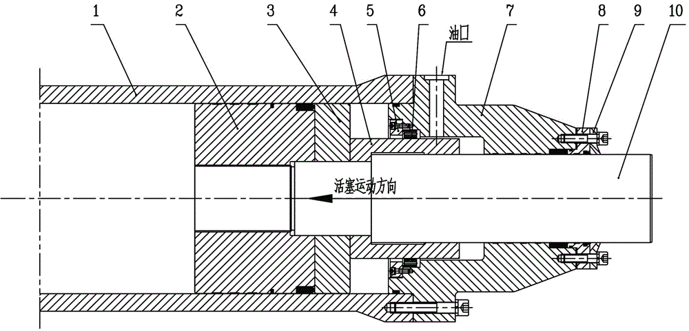 Hydraulic hoist oil cylinder buffering device and operation method