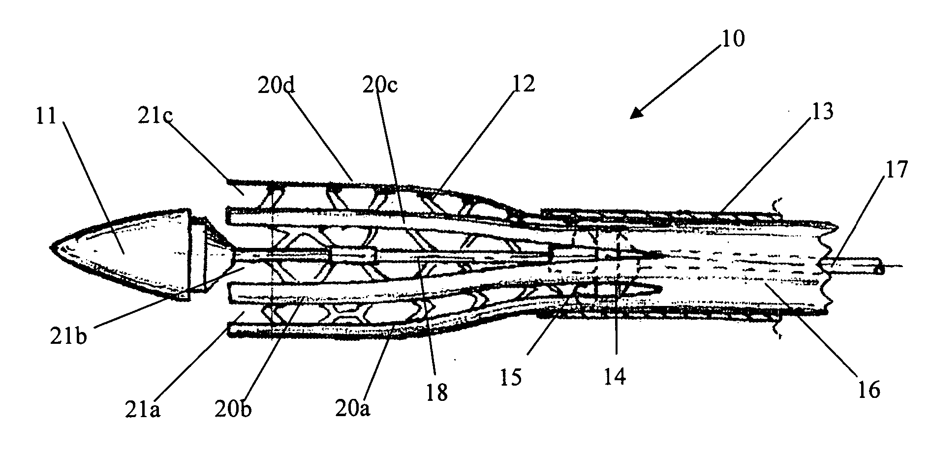 Delivery system for self-expanding stent, a method of using the delivery system, and a method of producing the delivery system