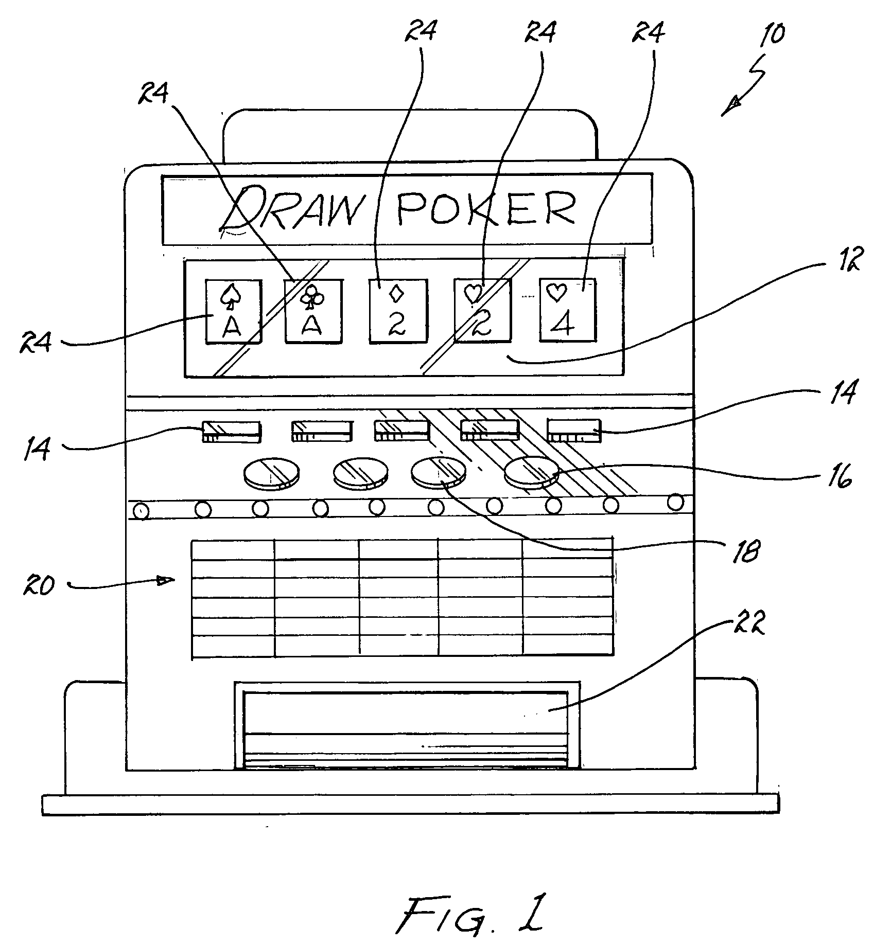 Poker-type game having adjustable payouts and method therefor