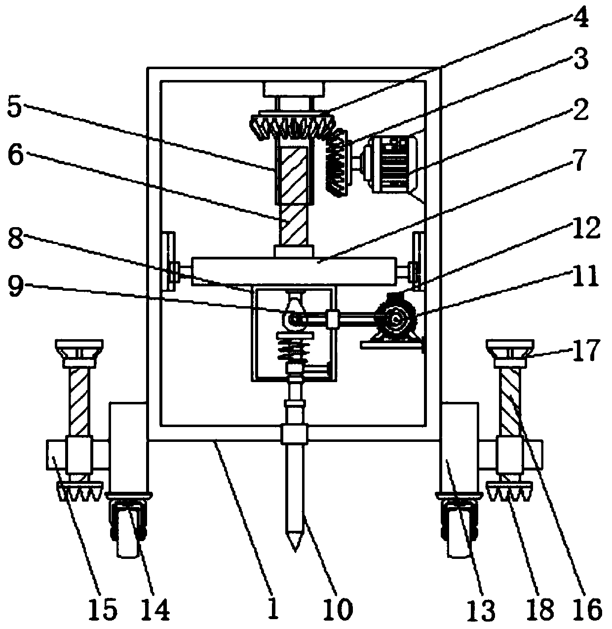 Concrete crushing device for road construction