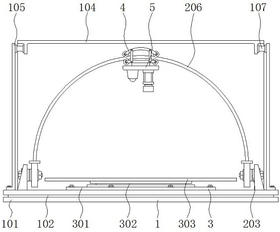 A visual detection device with adjustable detection position for product packaging