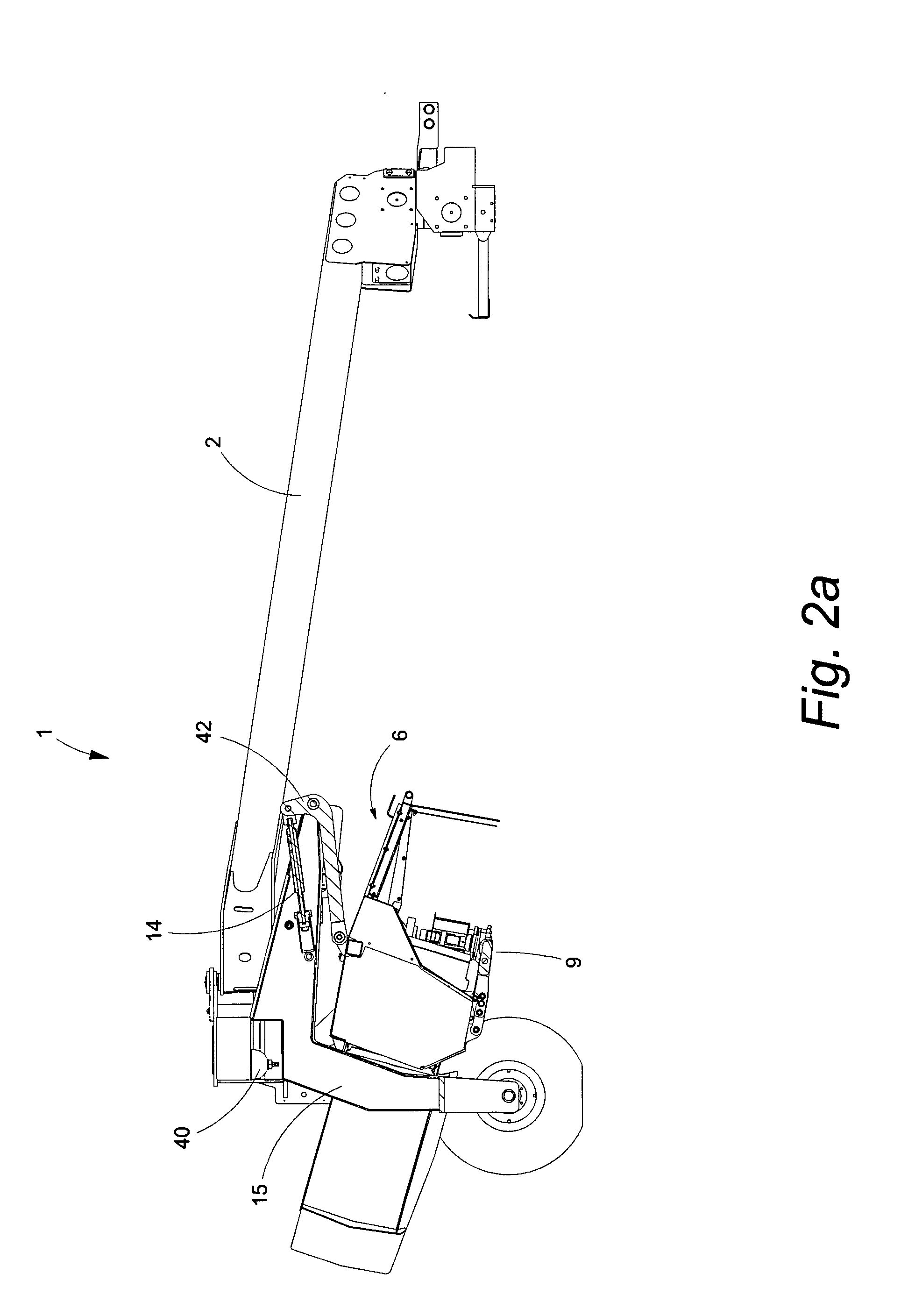 Suspension system for a floating header on an agricultural implement