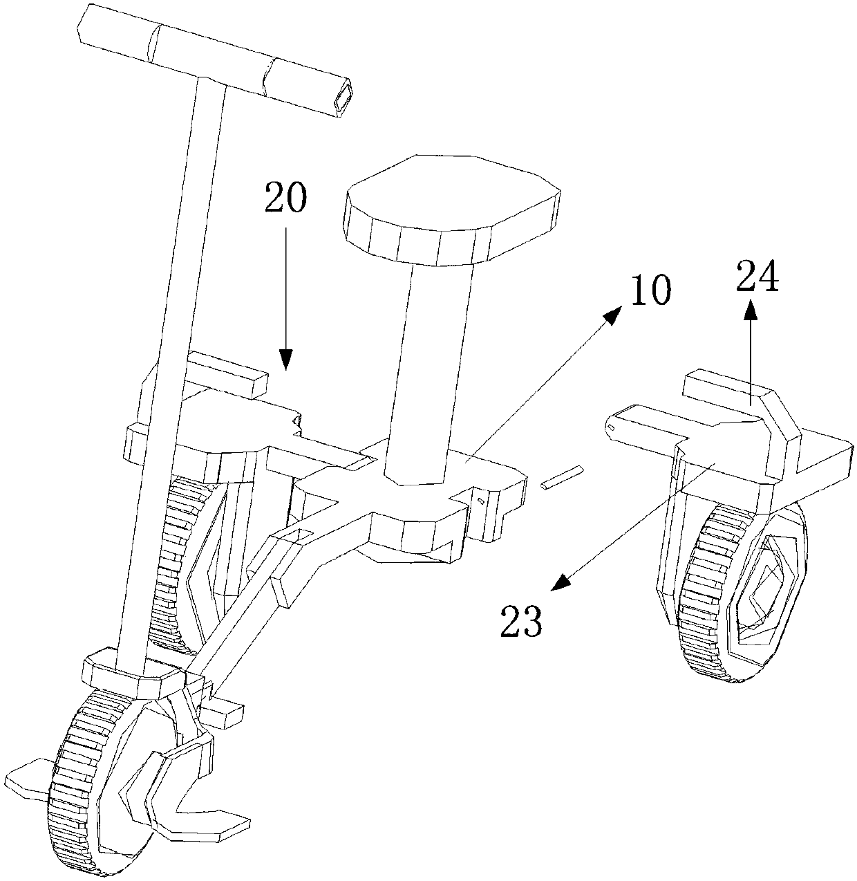 Exercise car for body building based on dumbbell fitness device