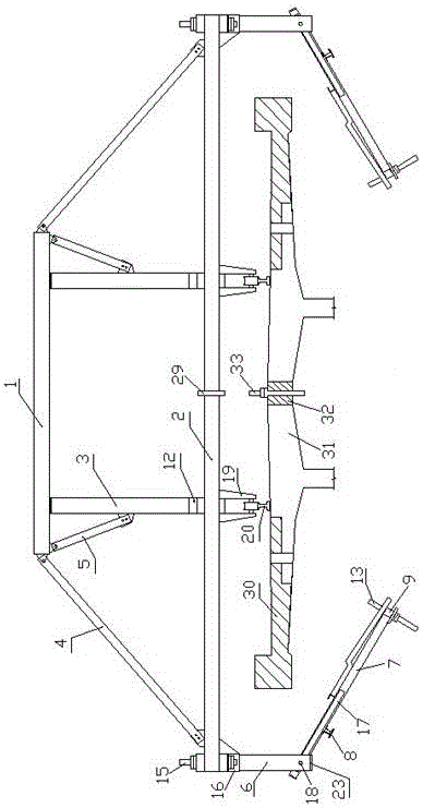 Special bracket for construction of whole bilateral post-poured flange plate and application method thereof