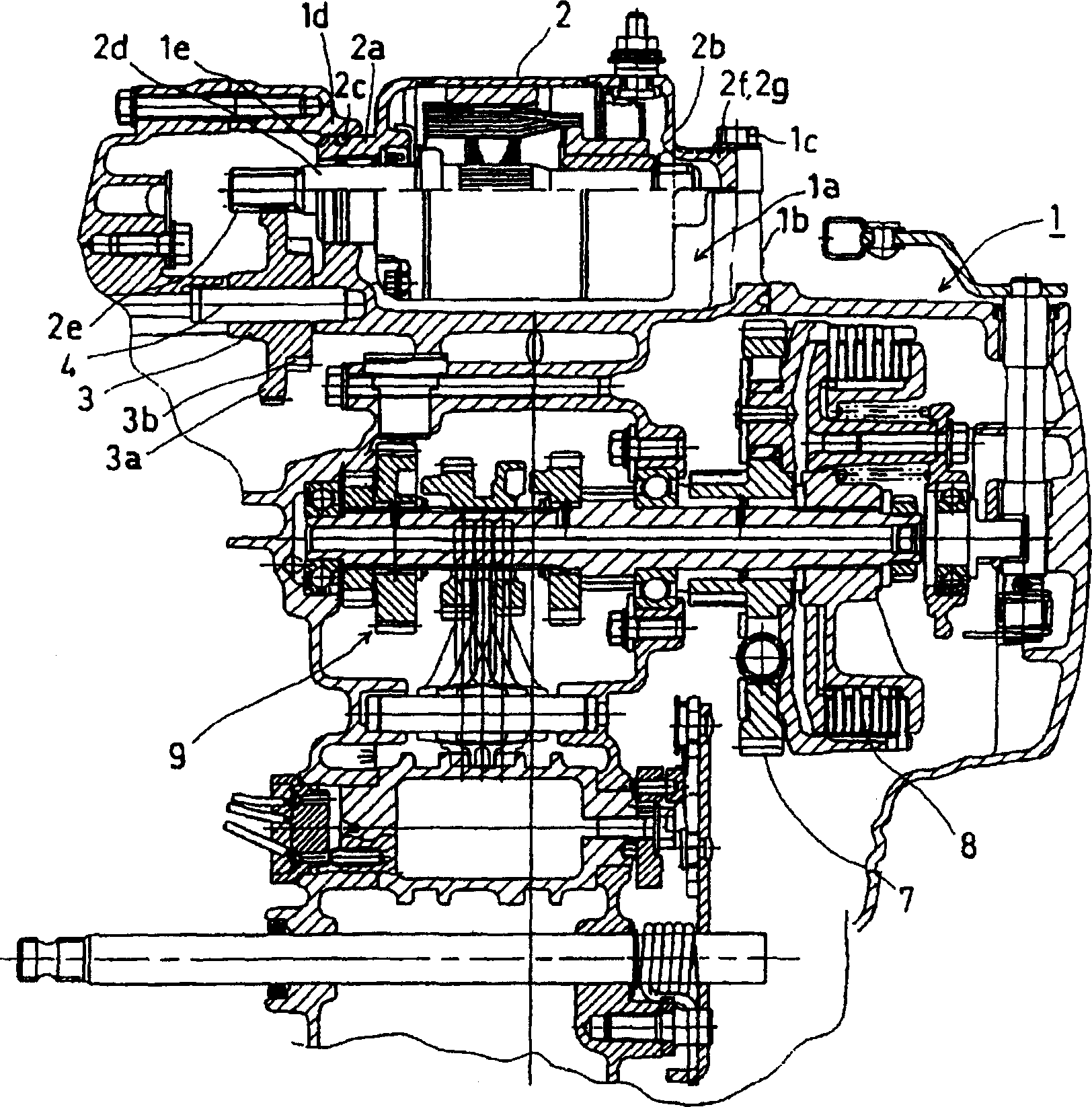 Mounting structure of start motor