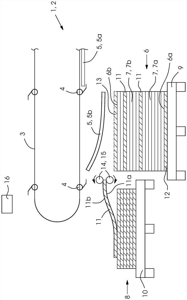 Method for depositing printed and damp sheets and forming sheet stacks