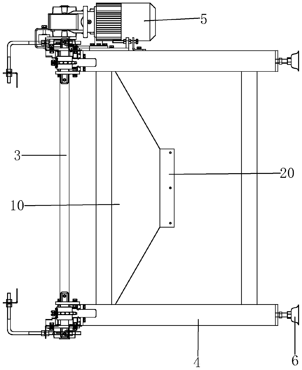 Frame bottom cocoon harvesting machine