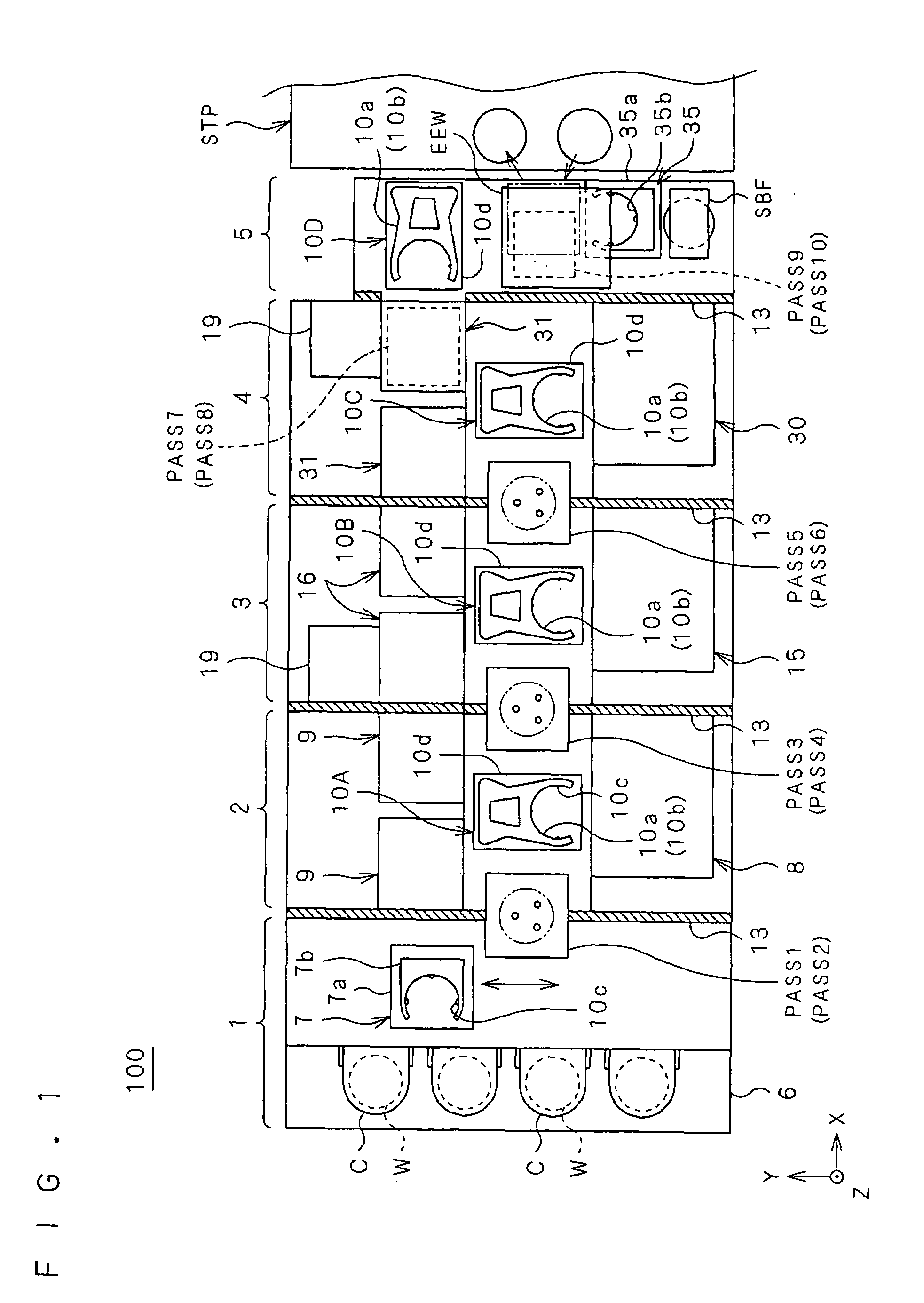 Method of transporting and processing substrates in substrate processing apparatus