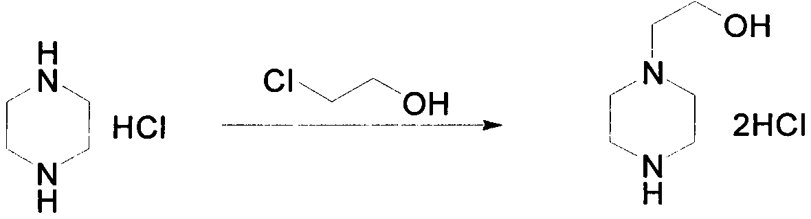 Novel preparation method of 1-(2-hydroxyethyl)piperazine hydrochloride