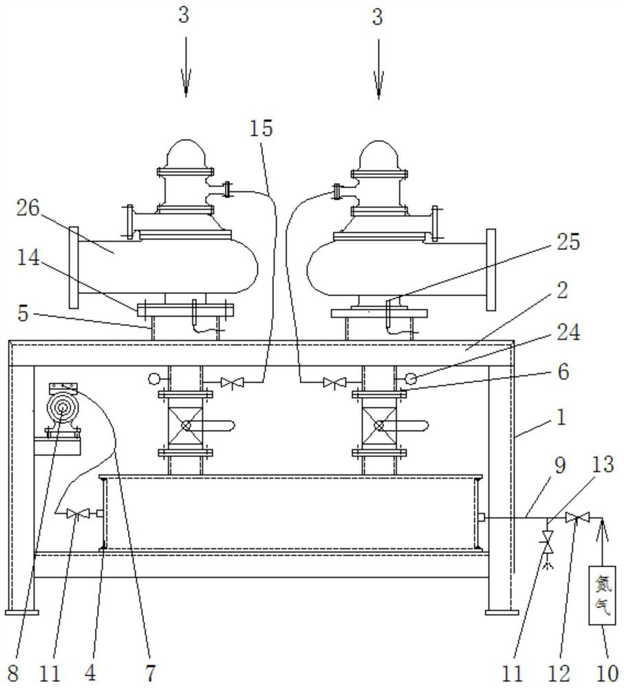 Breather valve test bed for improving test efficiency and test method thereof