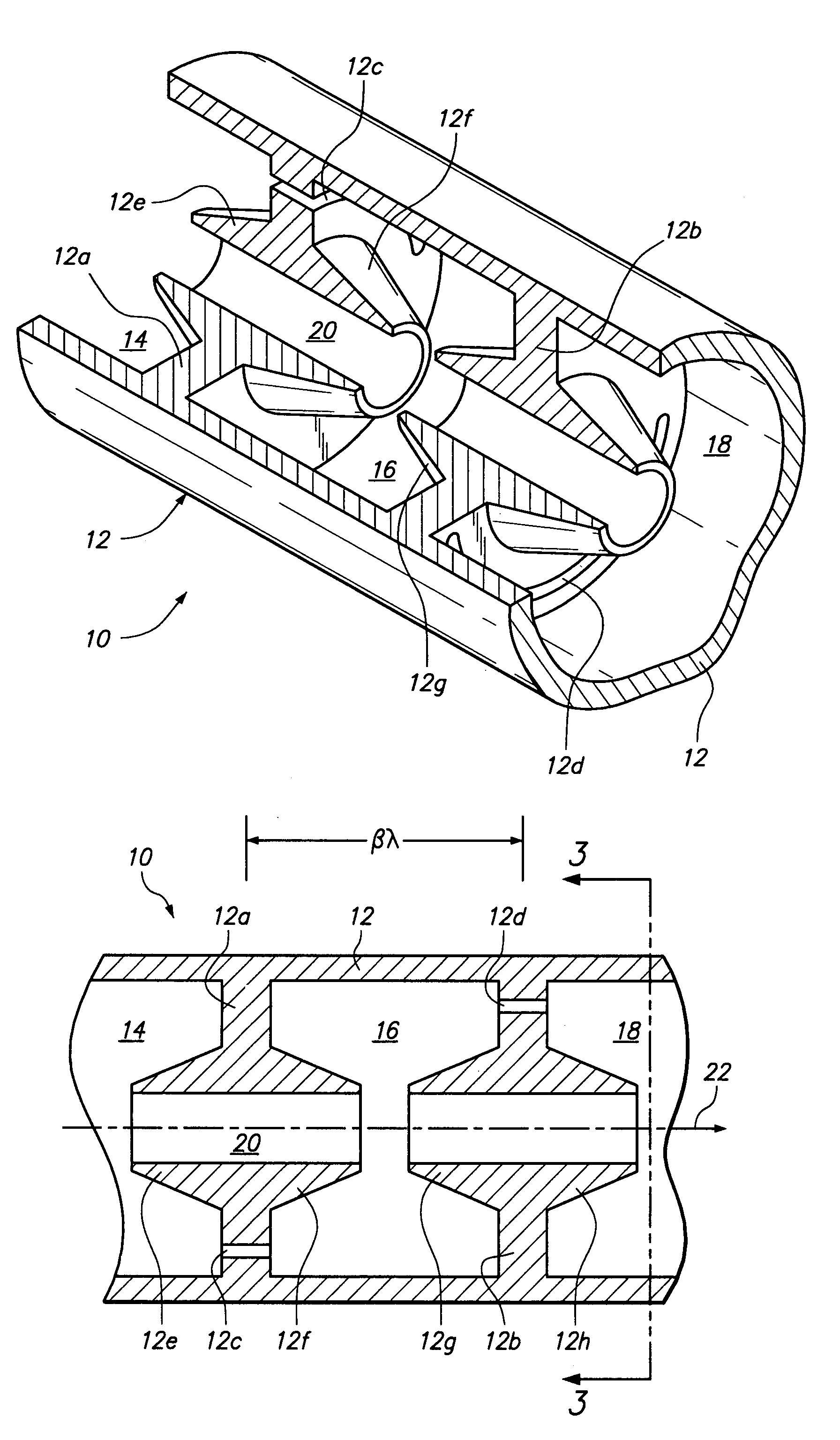 Slot resonance coupled standing wave linear particle accelerator