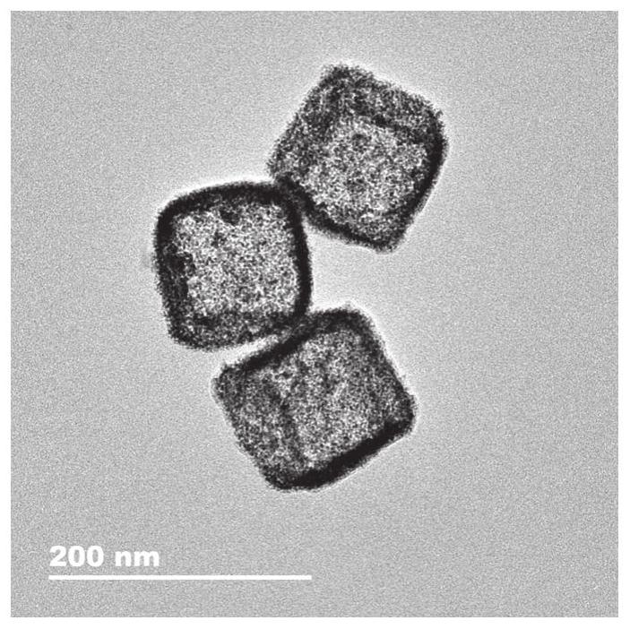 A kind of preparation method of platinum-noble metal-copper ternary alloy nano hollow cube