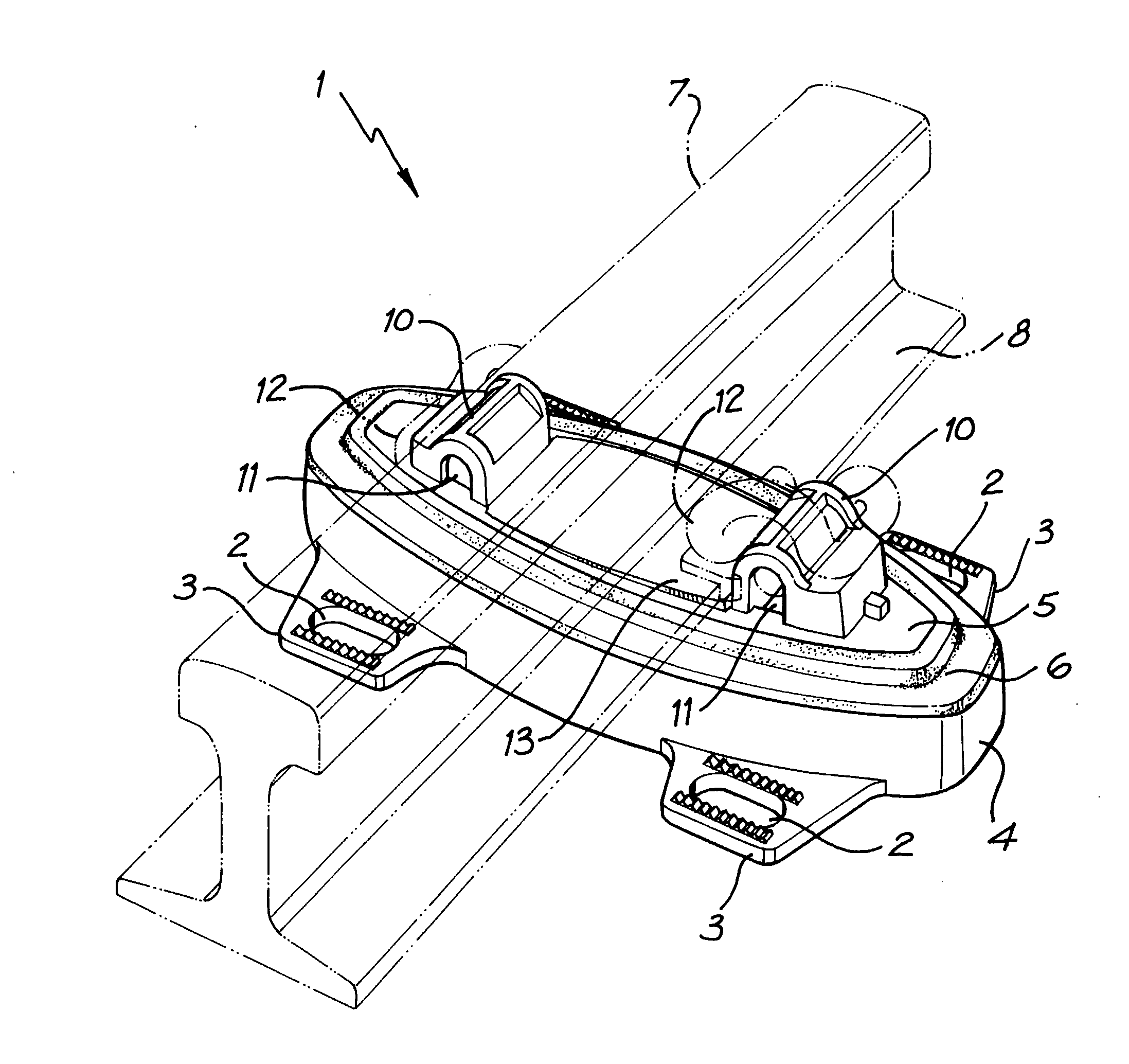 Manufacture of top plate for an elastomeric rail fastening assembly