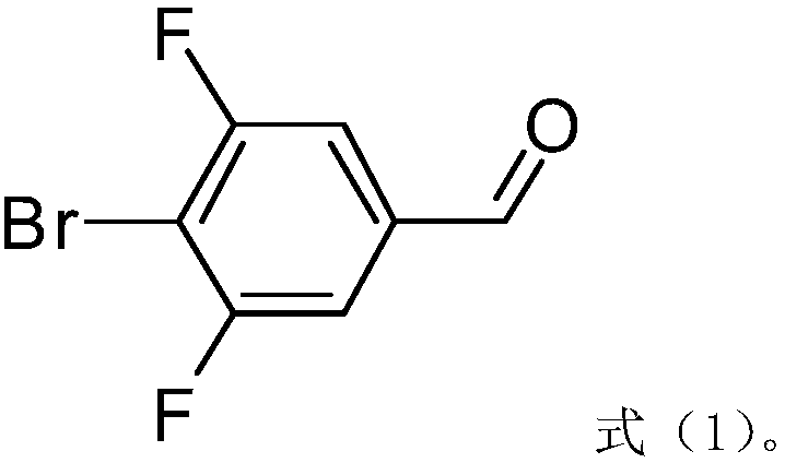 Bromofluoro polysubstituted benzaldehyde derivative and preparation method