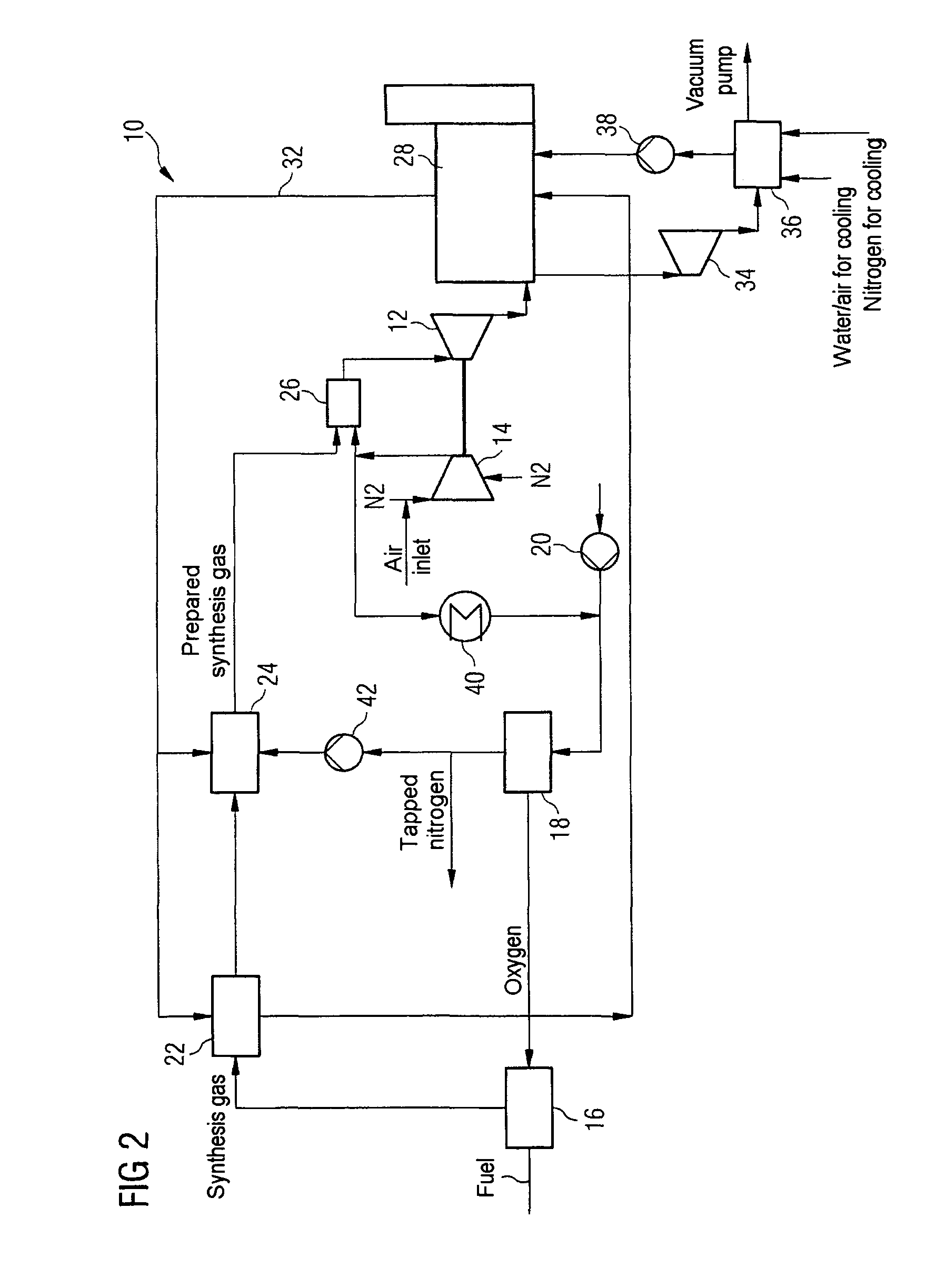 Method for increasing the efficiency of a combined gas/steam power station with integrated gasification combined cycle
