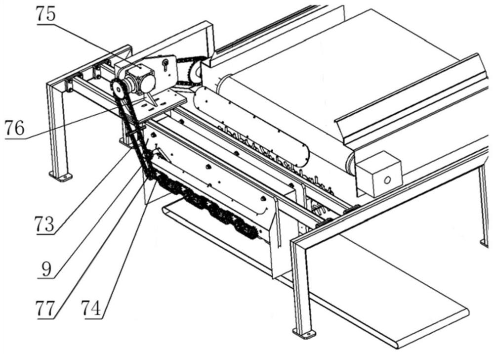 Cut stem scattering and uniform cut stem distribution device for cut stem making line