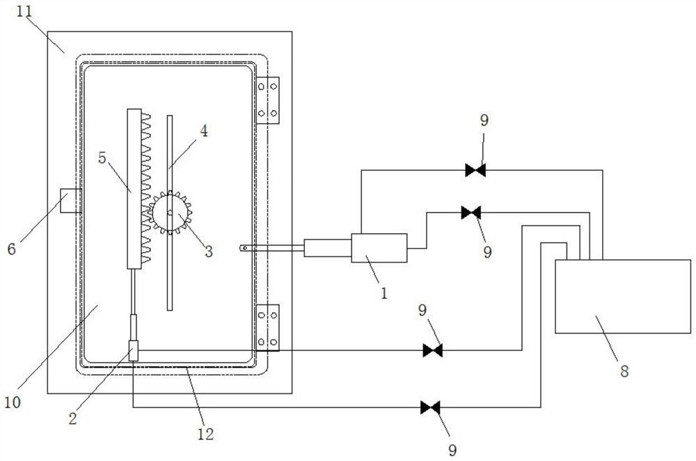 Automatic opening and closing device for air-tight door
