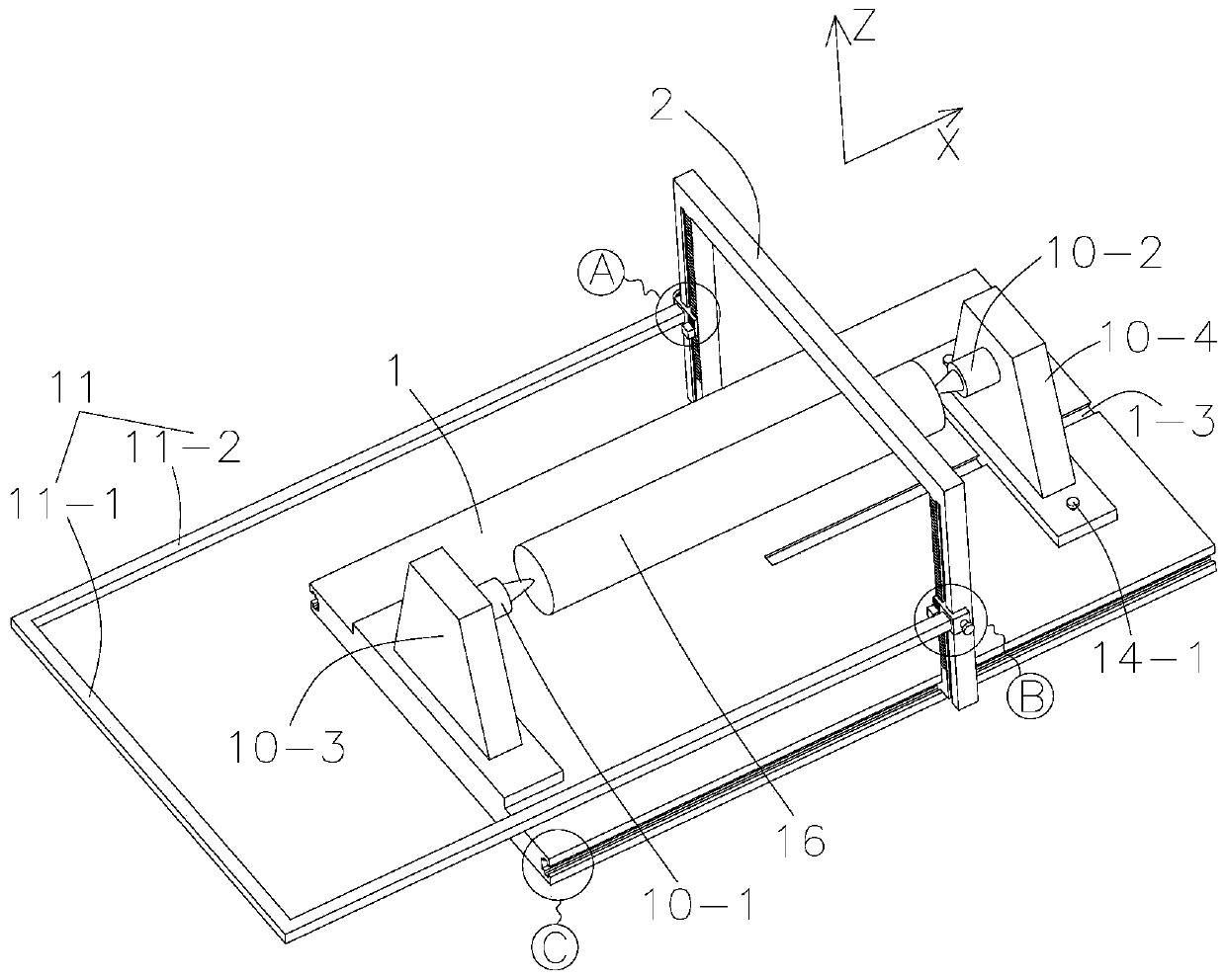 Shaft type part measurement device based on sensing technology and measurement method thereof